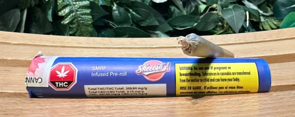 SMRF THC infused pre-roll joint at Olive Jar Cannabis in Toronto